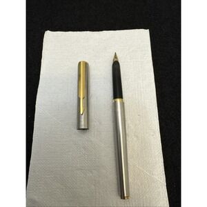 Parker 95 Stainless Steel Gold Plated Medium Nib fountain Pen England Vintage
